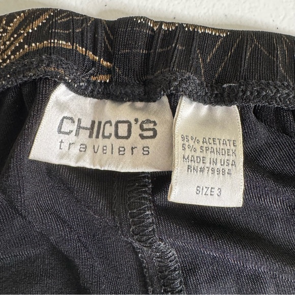 2pc Chico's Travelers Outfit Open Front Cardigan Patterned Crop Pants 3 XL 16 - Picture 15 of 15